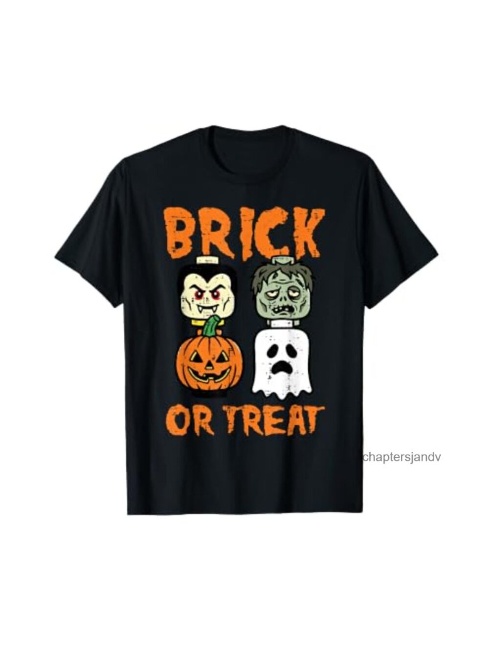 Halloween Brick or Treat Building Blocks Costume Kids T-Shirt